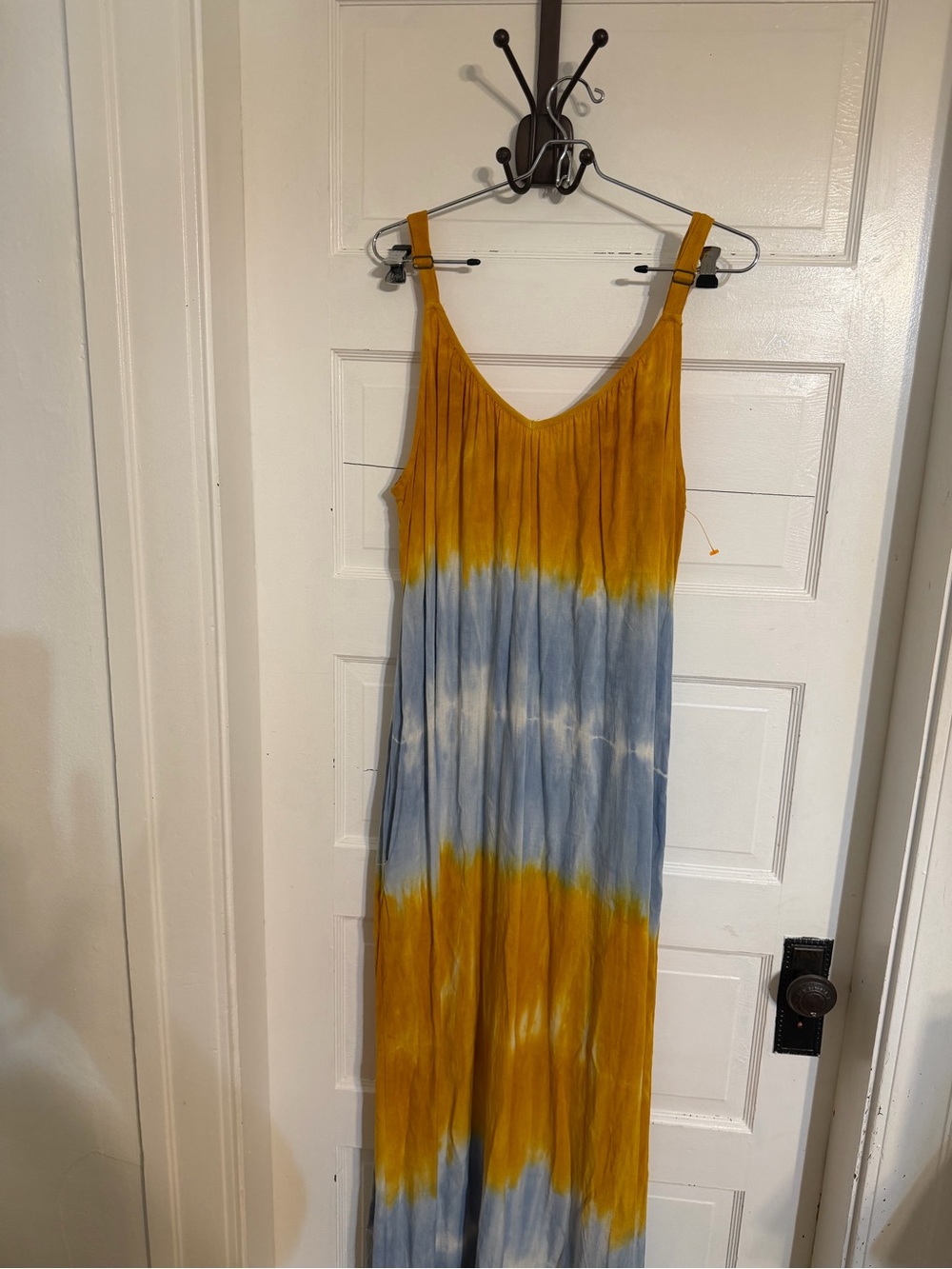 Knox Rose Yellow and Blue Tie-Dye Maxi Dress - Picture 7 of 7